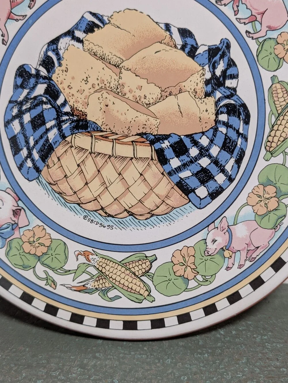 Santa Barbara Designs TerraCotta Old Fashioned Corn Bread Decor Trivet Recipe